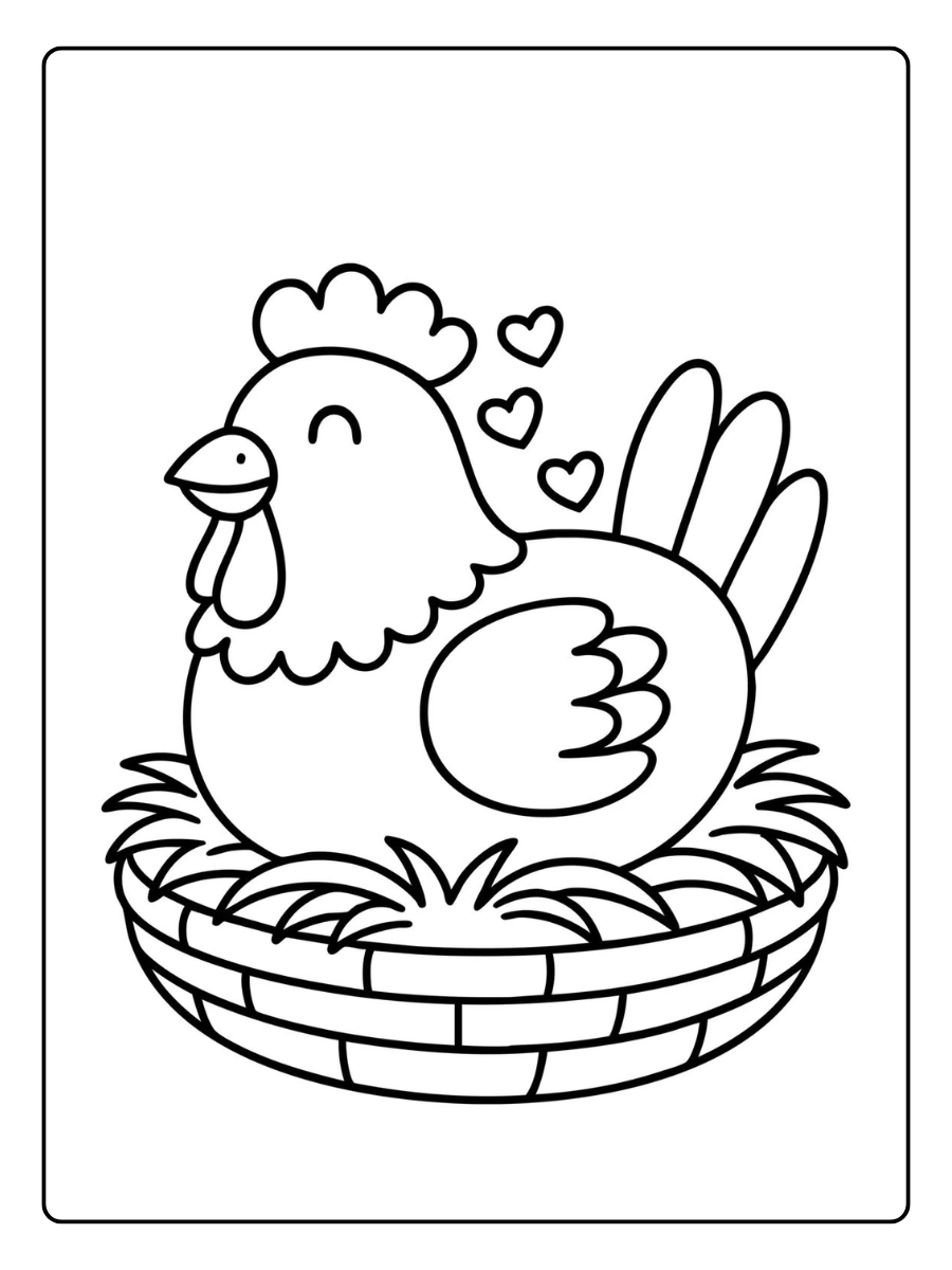 Coloriage Poule (7)