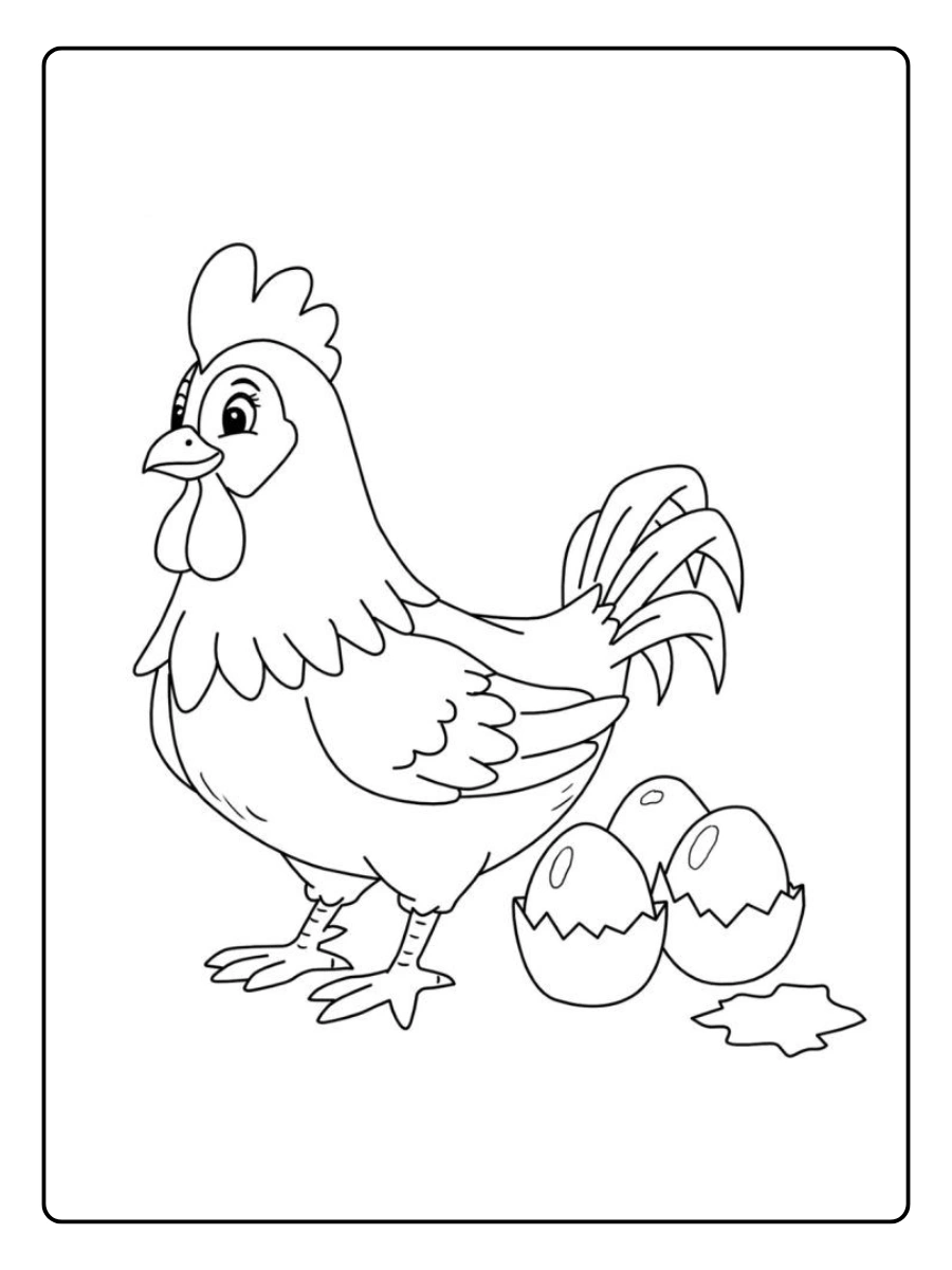 Coloriage Poule (9)