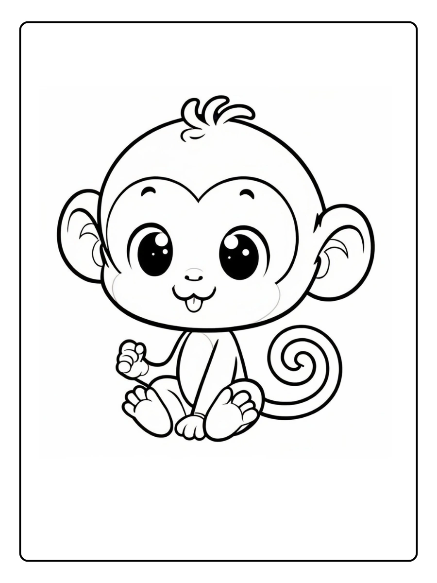 Coloriage Singe (3)