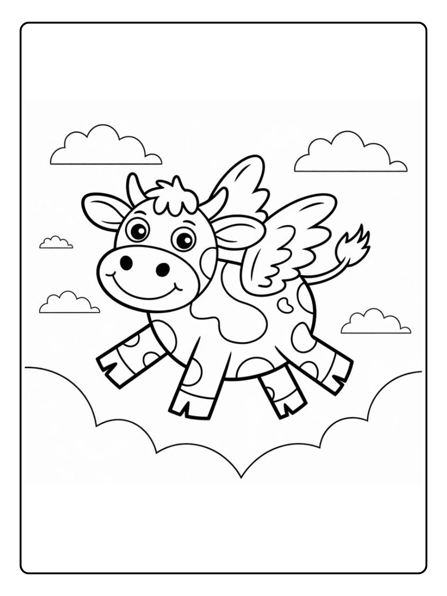 Coloriage Vache (4)