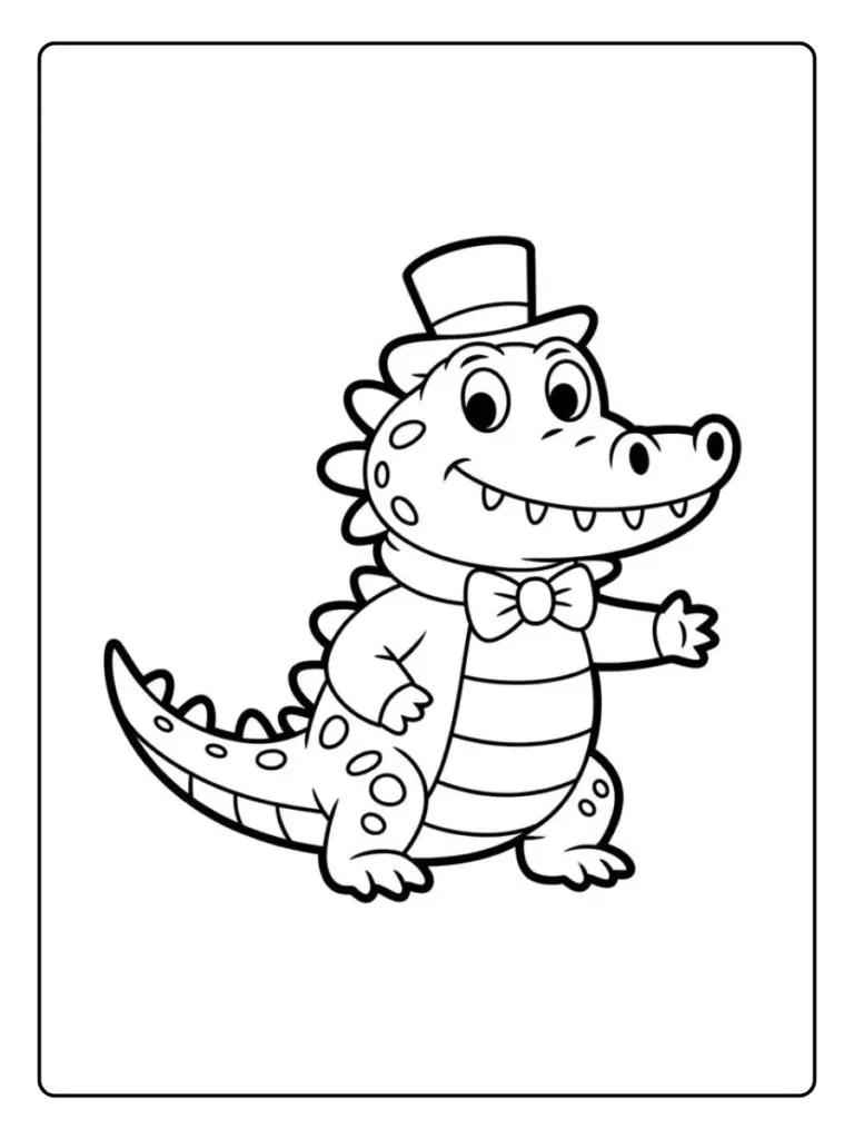 Coloriage Gratuit à Imprimer – Dessins à Colorier PDF & PNG 33 crocodile coloriage (9)