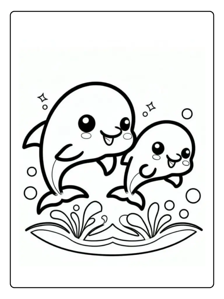 Coloriage Gratuit à Imprimer – Dessins à Colorier PDF & PNG 34 dauphin coloriage (3)