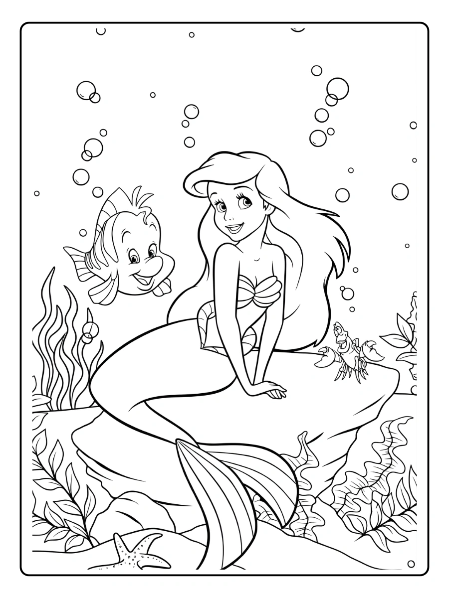 Coloriage Ariel (2)