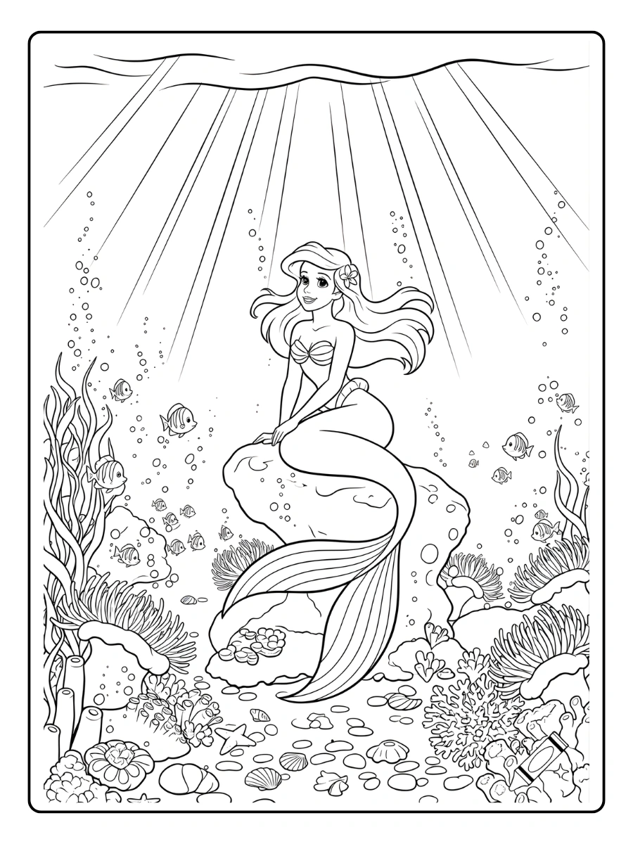 Coloriage Ariel (3)