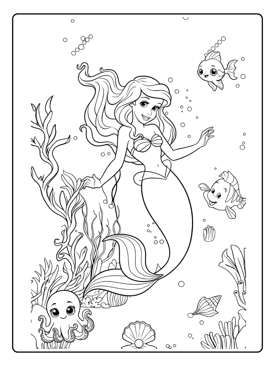 Coloriage Ariel (4)