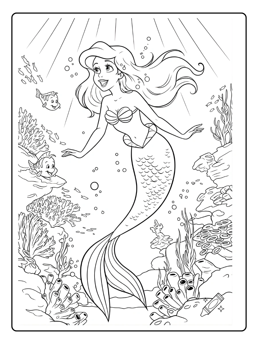 Coloriage Ariel (5)