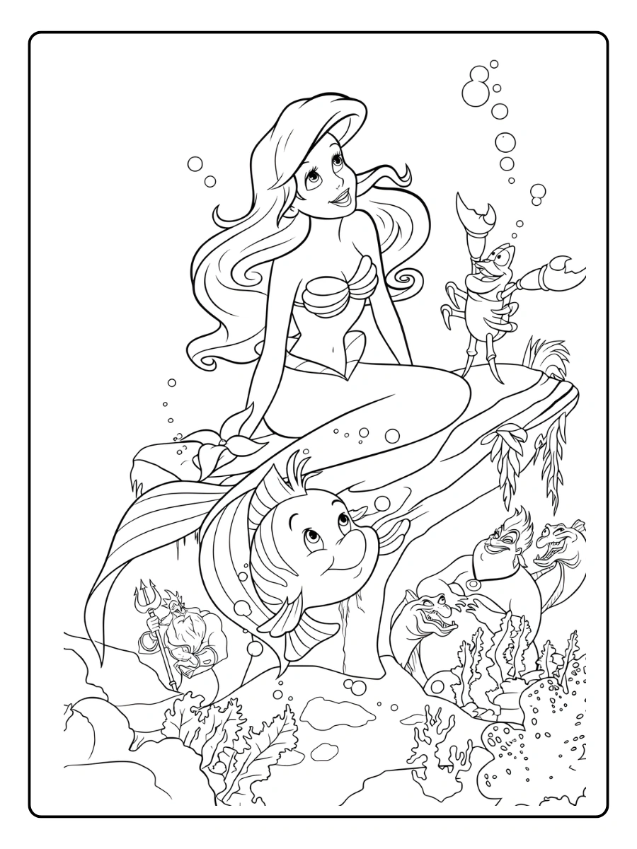 Coloriage Ariel (6)