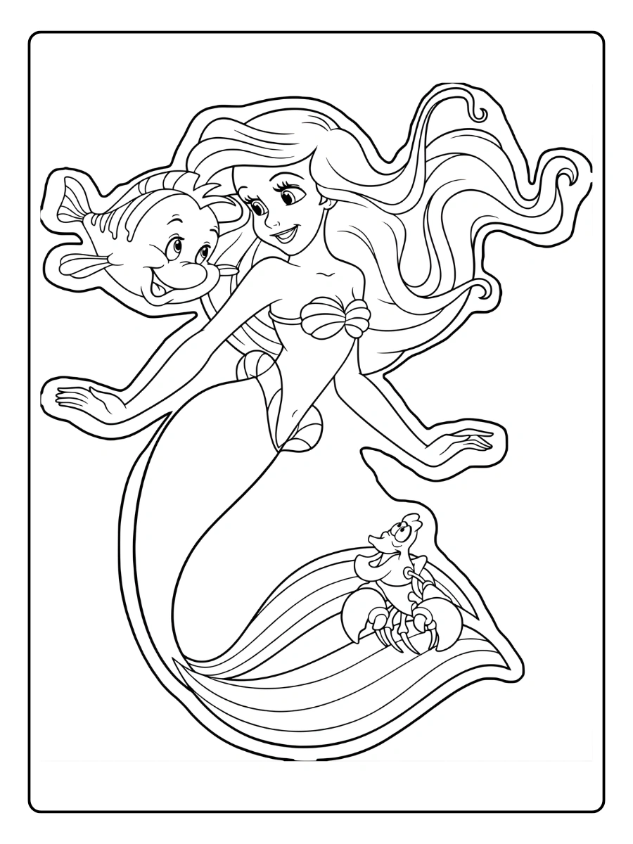 Coloriage Ariel (7)