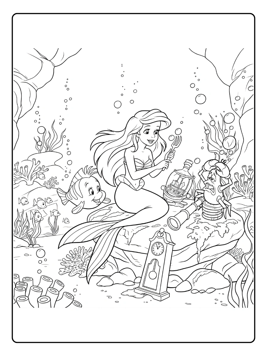 Coloriage Ariel (8)