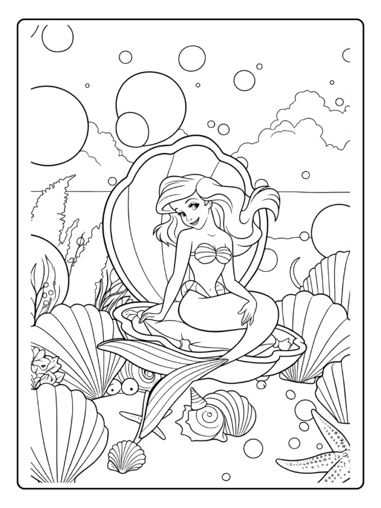 Coloriage Ariel