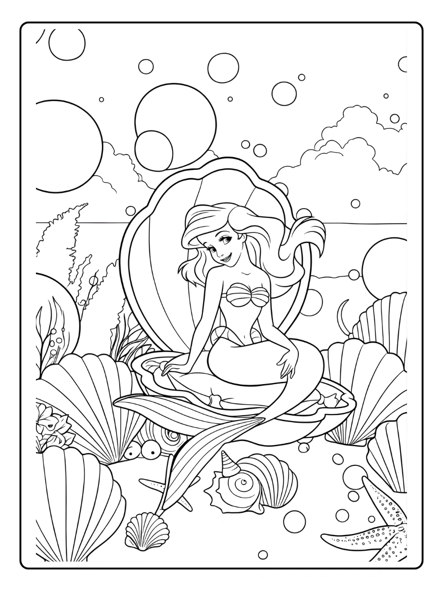 Coloriage Ariel (9)