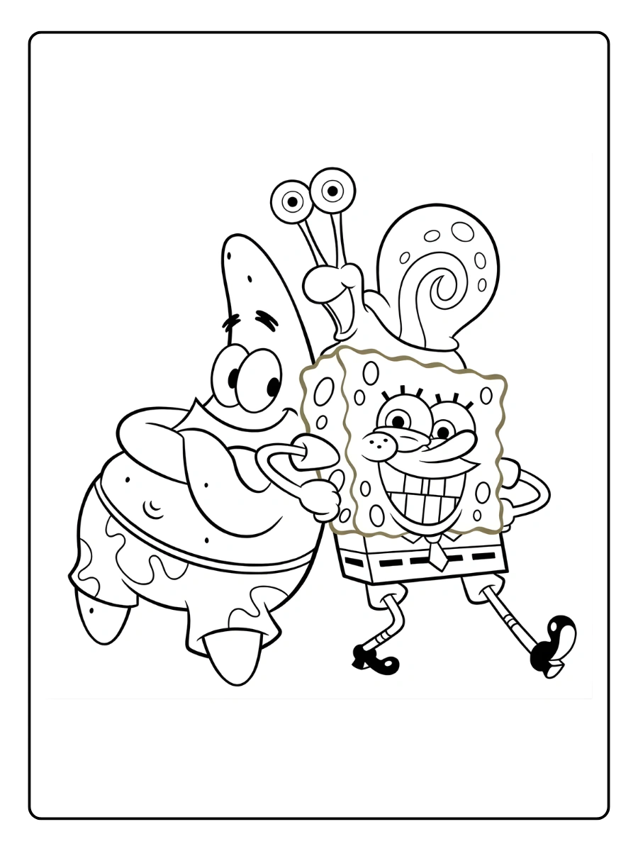 Coloriage Bob l'Éponge à Pâques (9)