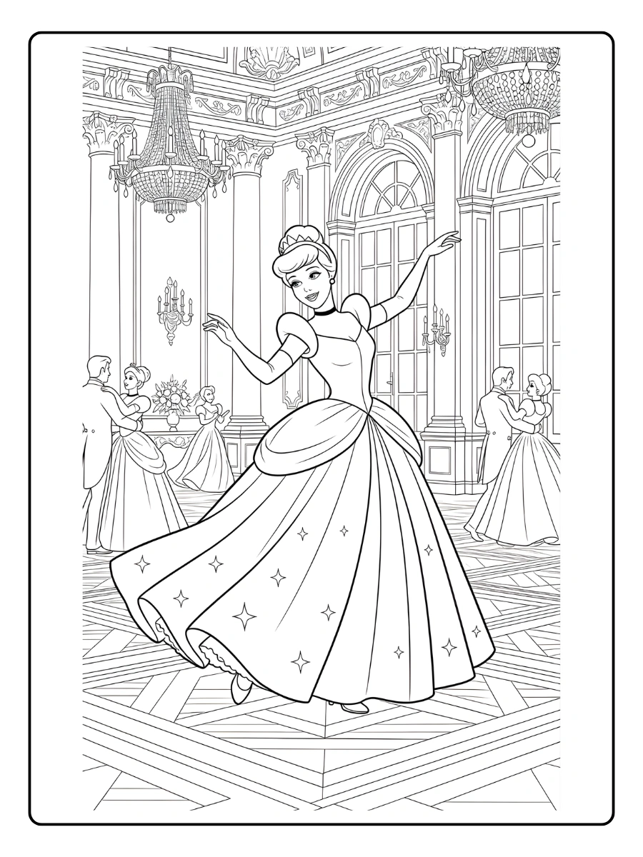 Coloriage Cendrillon (4)