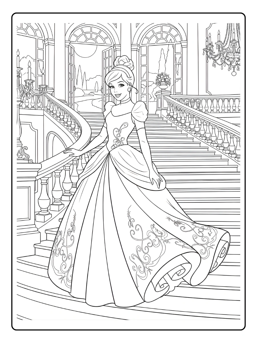 Coloriage Cendrillon (5)