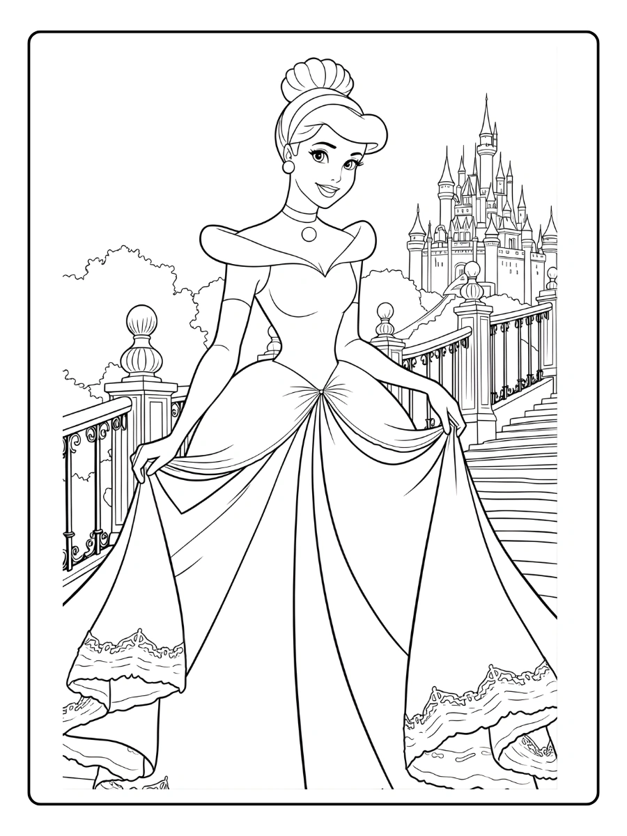 Coloriage Cendrillon (Dessins Gratuits à Imprimer 1 Coloriage Cendrillon (7)