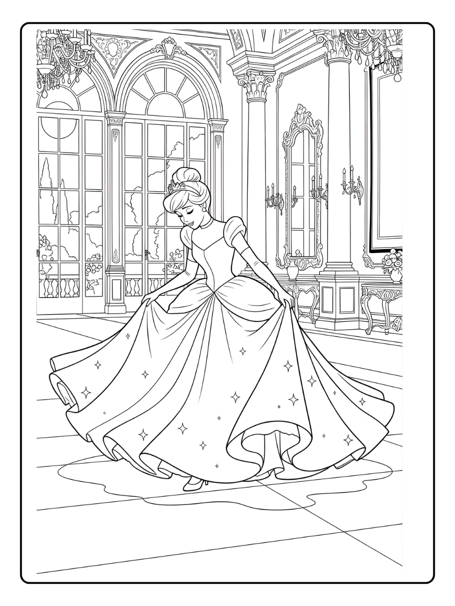 Coloriage Cendrillon (8)