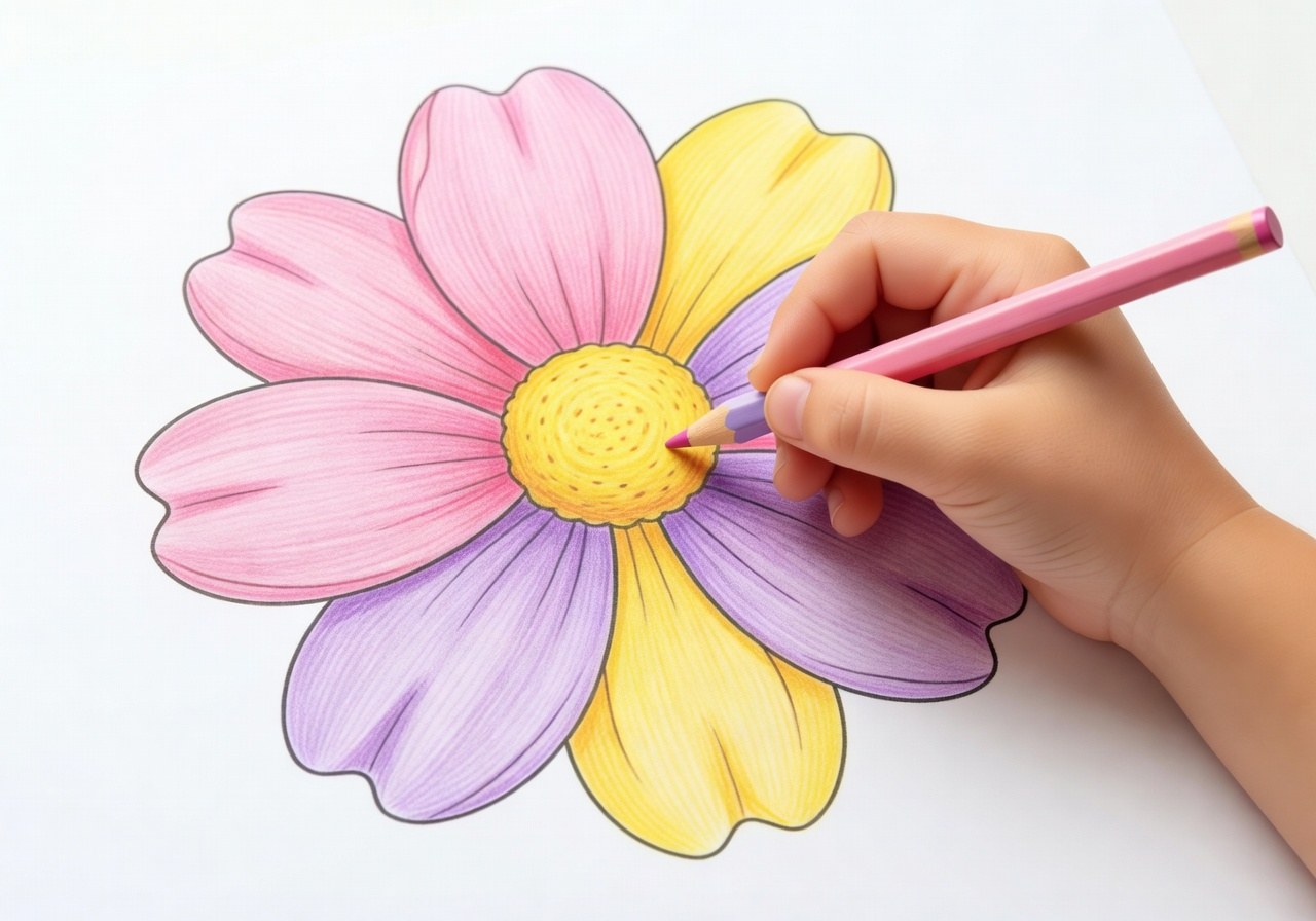 Coloriage Techniques Simples Pour Donner du Relief à Un Dessin à Colorier (PDF Gratuit à Imprimer) 2 Dessin à colorier coloré avec techniques de relief appliquées