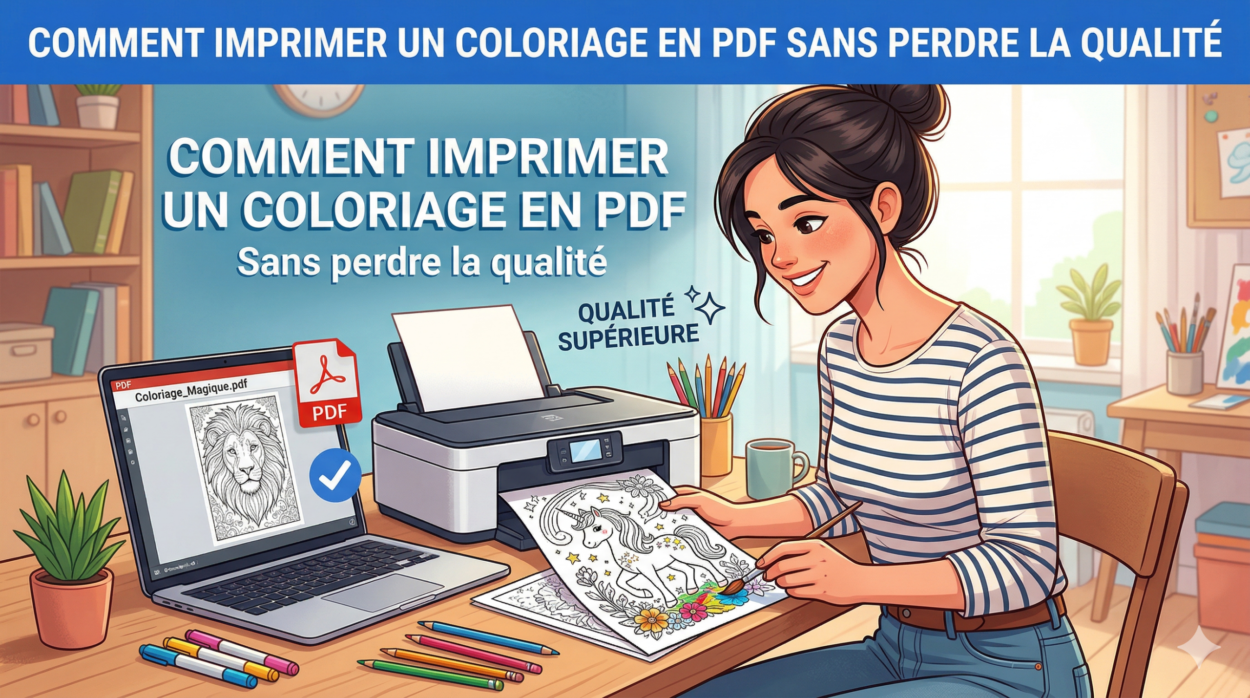 Comment imprimer un coloriage en PDF sans perdre la qualité