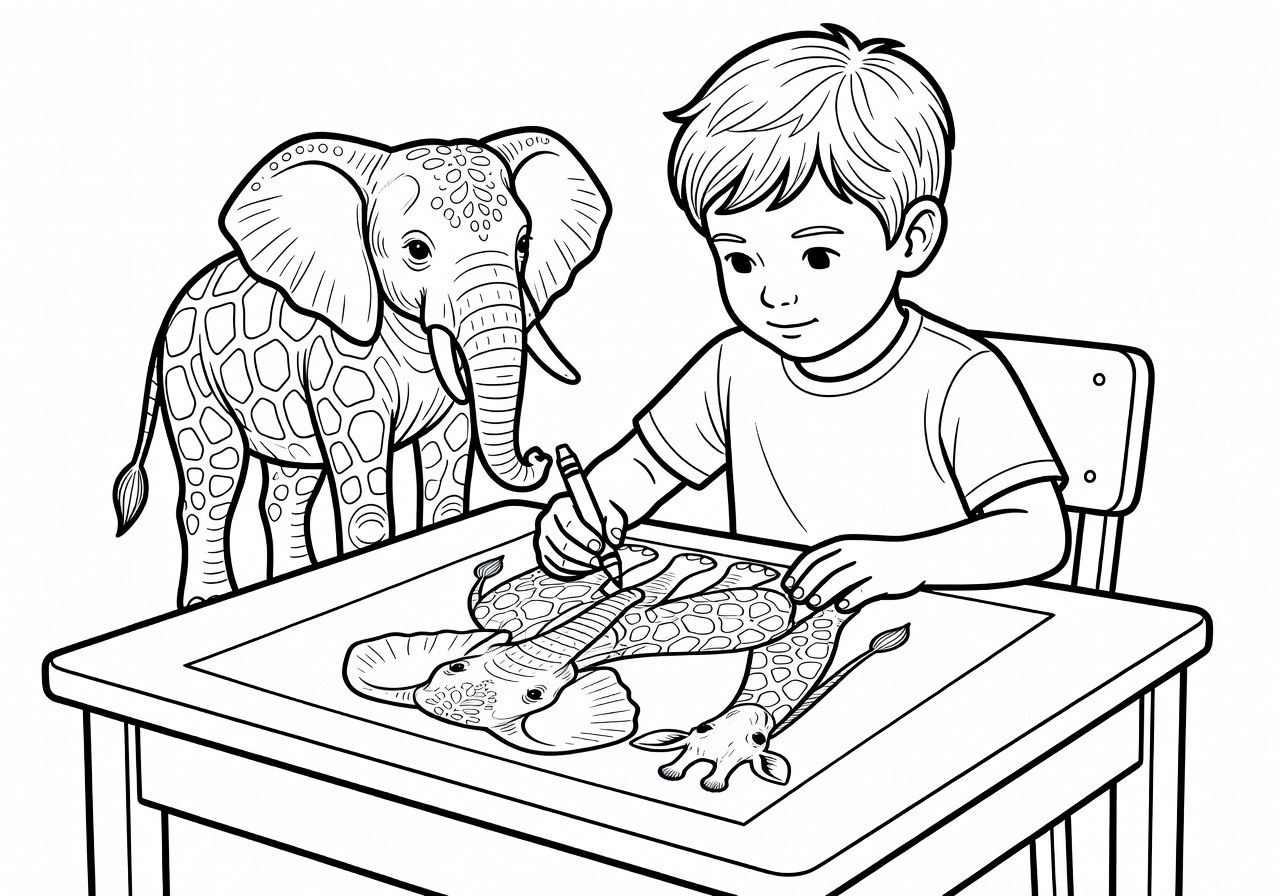 Coloriage Comment Un Net Sans Perdre Les Détails du Trait (PDF Gratuit à Imprimer) 1 Modèle de coloriage avec contours fins et détaillés prêt à imprimer