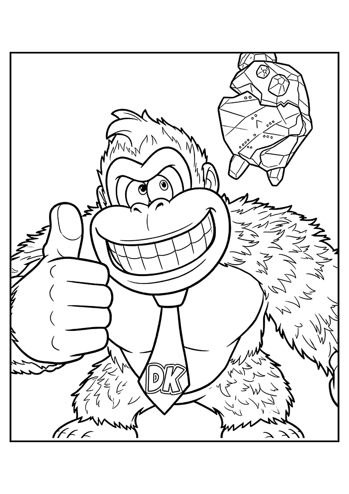 Coloriage Donkey Kong Bananza (13)