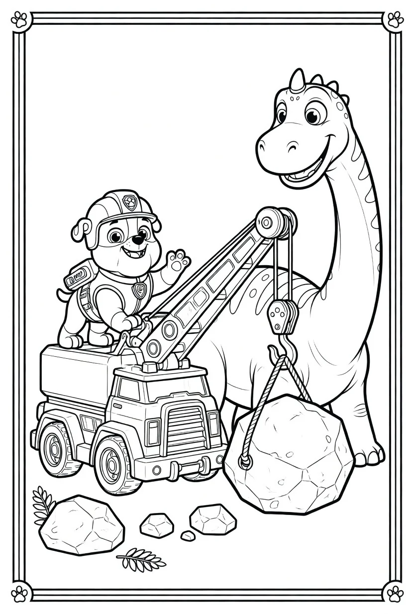 Coloriage Pat’ Patrouille Dinosaure (4)