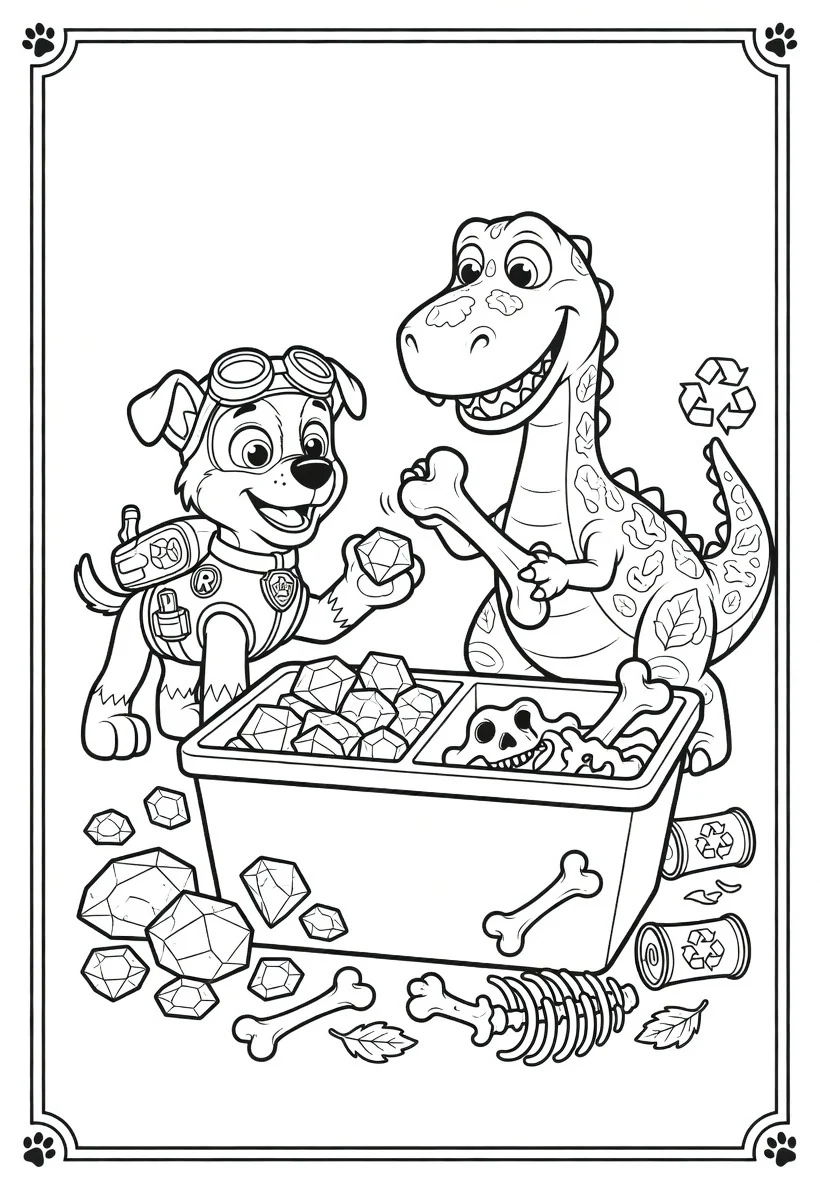 Coloriage Pat’ Patrouille Dinosaure (6)