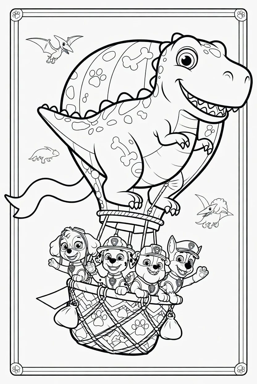 Coloriage Pat’ Patrouille Dinosaure (8)