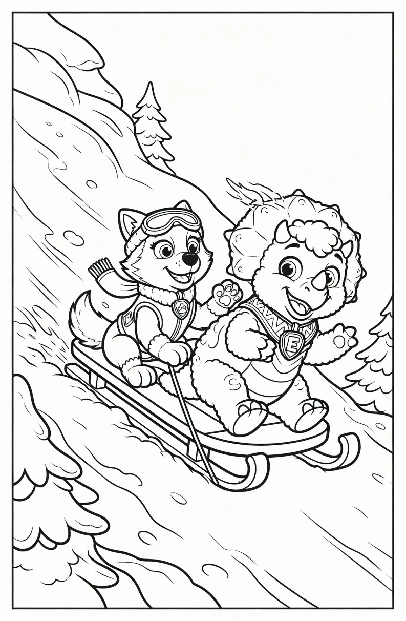 Coloriage Pat’ Patrouille Dinosaure (9)