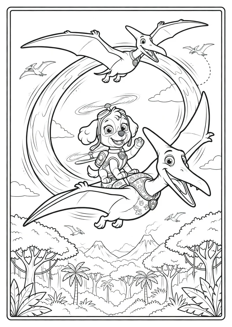 Coloriage Pat’ Patrouille Dinosaure (12)