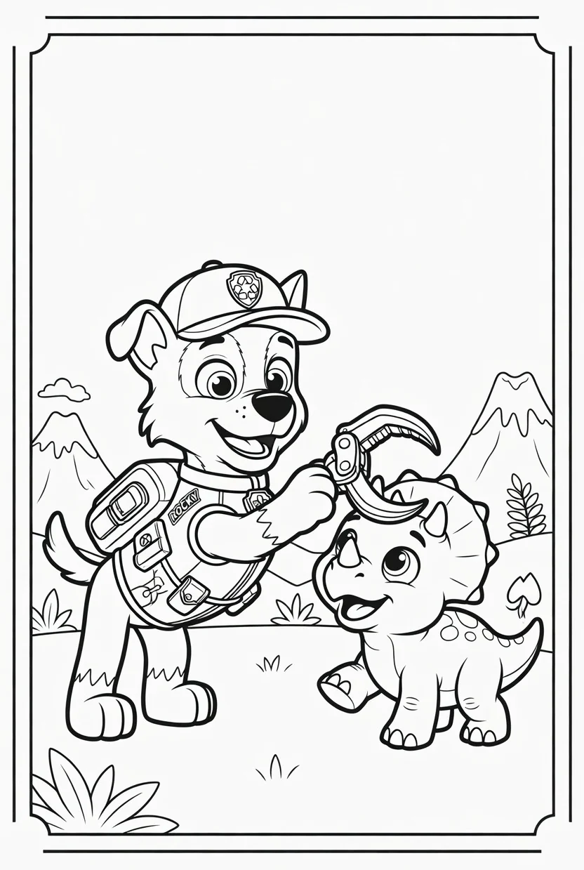 Coloriage Pat’ Patrouille Dinosaure (16)