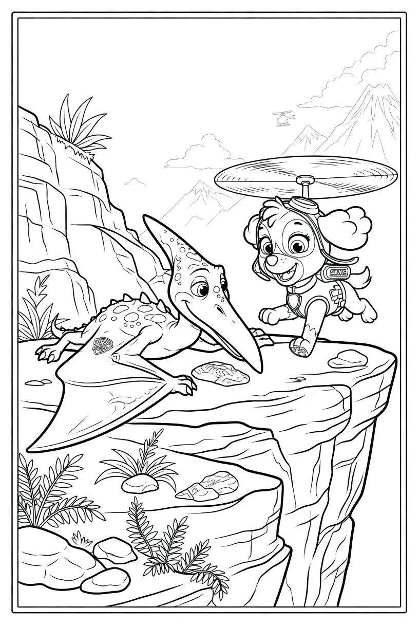 Coloriage Pat’ Patrouille Dinosaure (19)