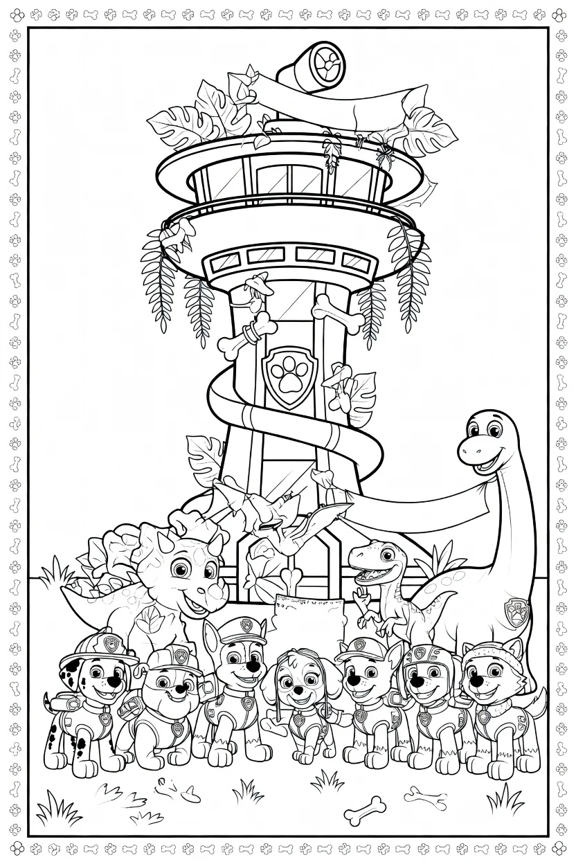 Coloriage Pat’ Patrouille Dinosaure (21)