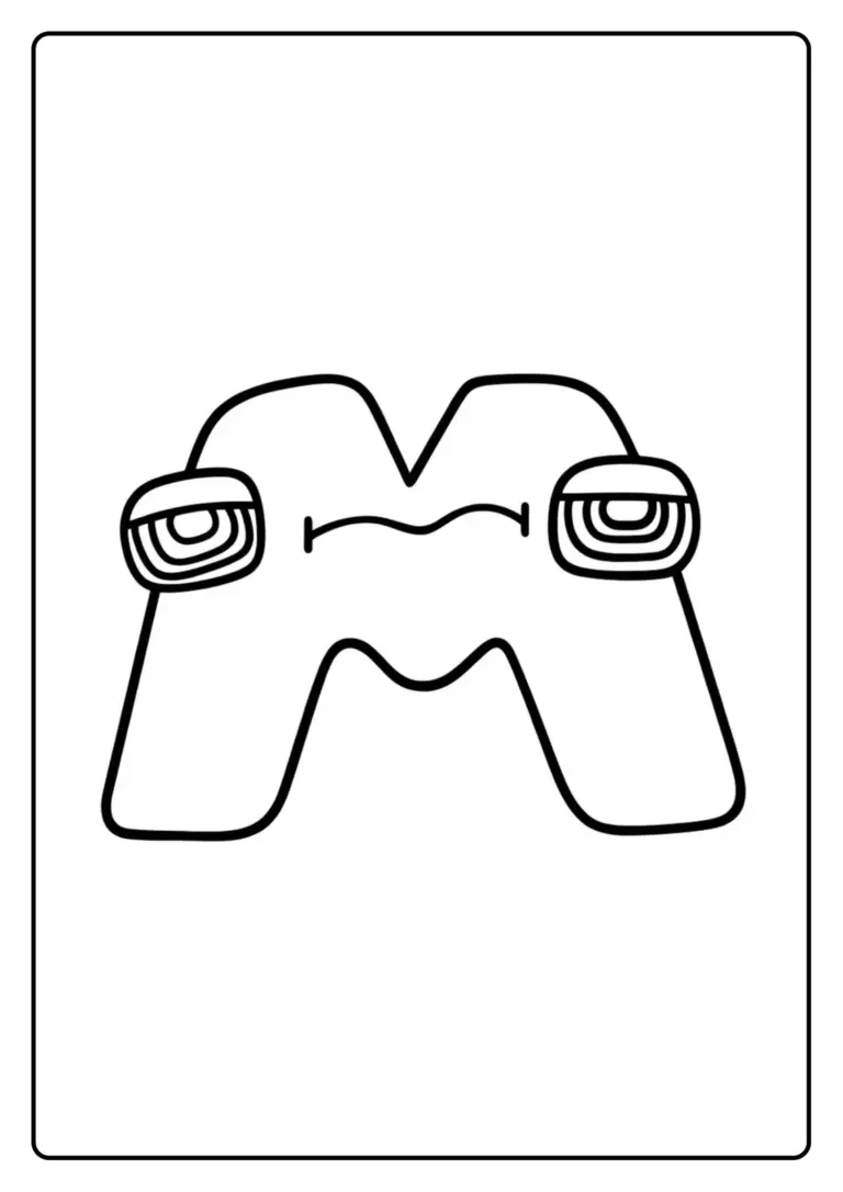 Coloriage Alphabet Lore (PDF Gratuit à Imprimer)