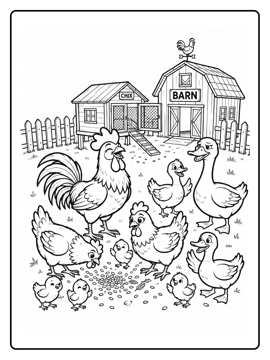 Coloriage Animaux de la Ferme (1)