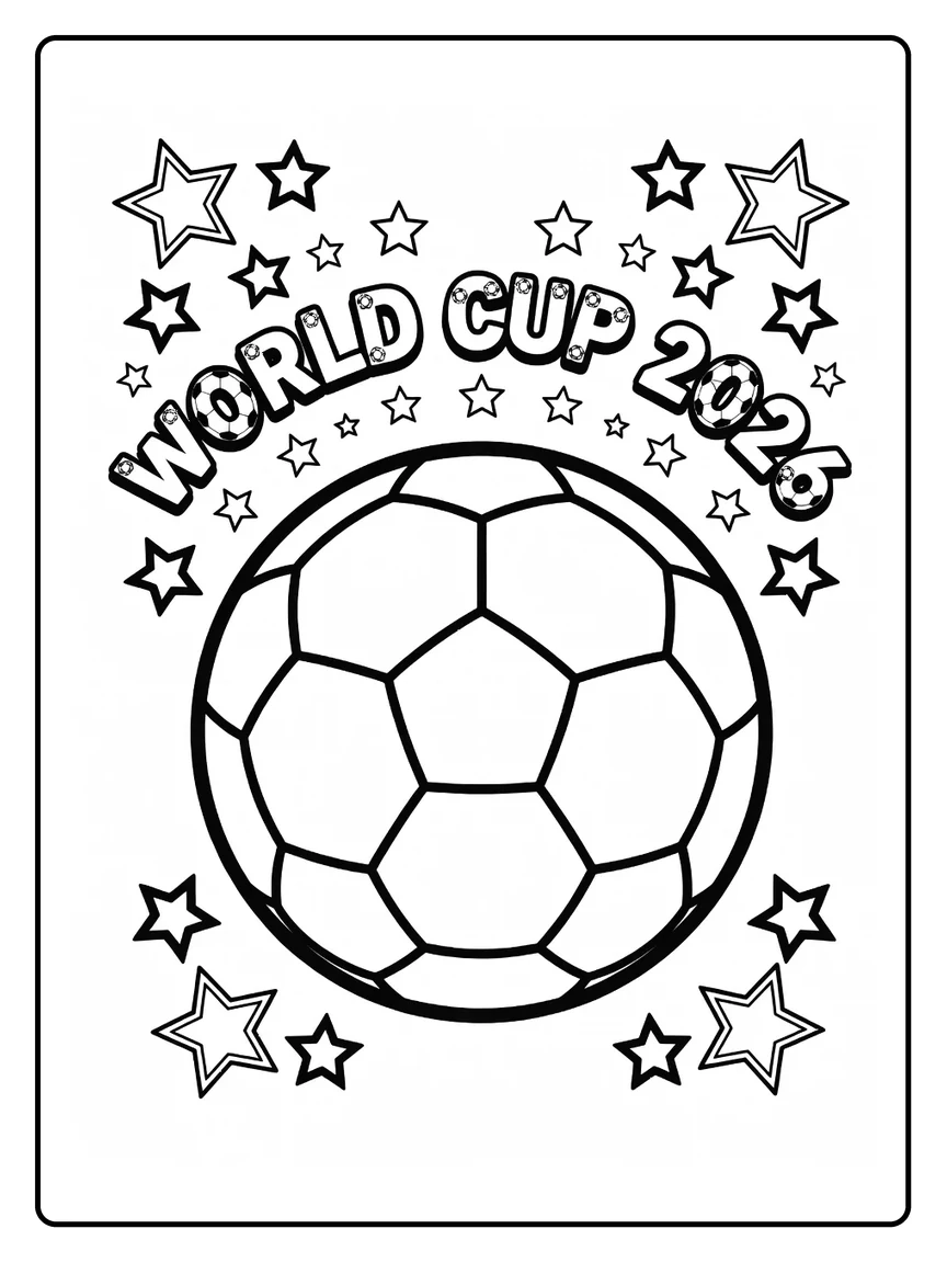 Coloriage Coupe du Monde 2026 (2) Coloriage Coupe du Monde 2026 (2)