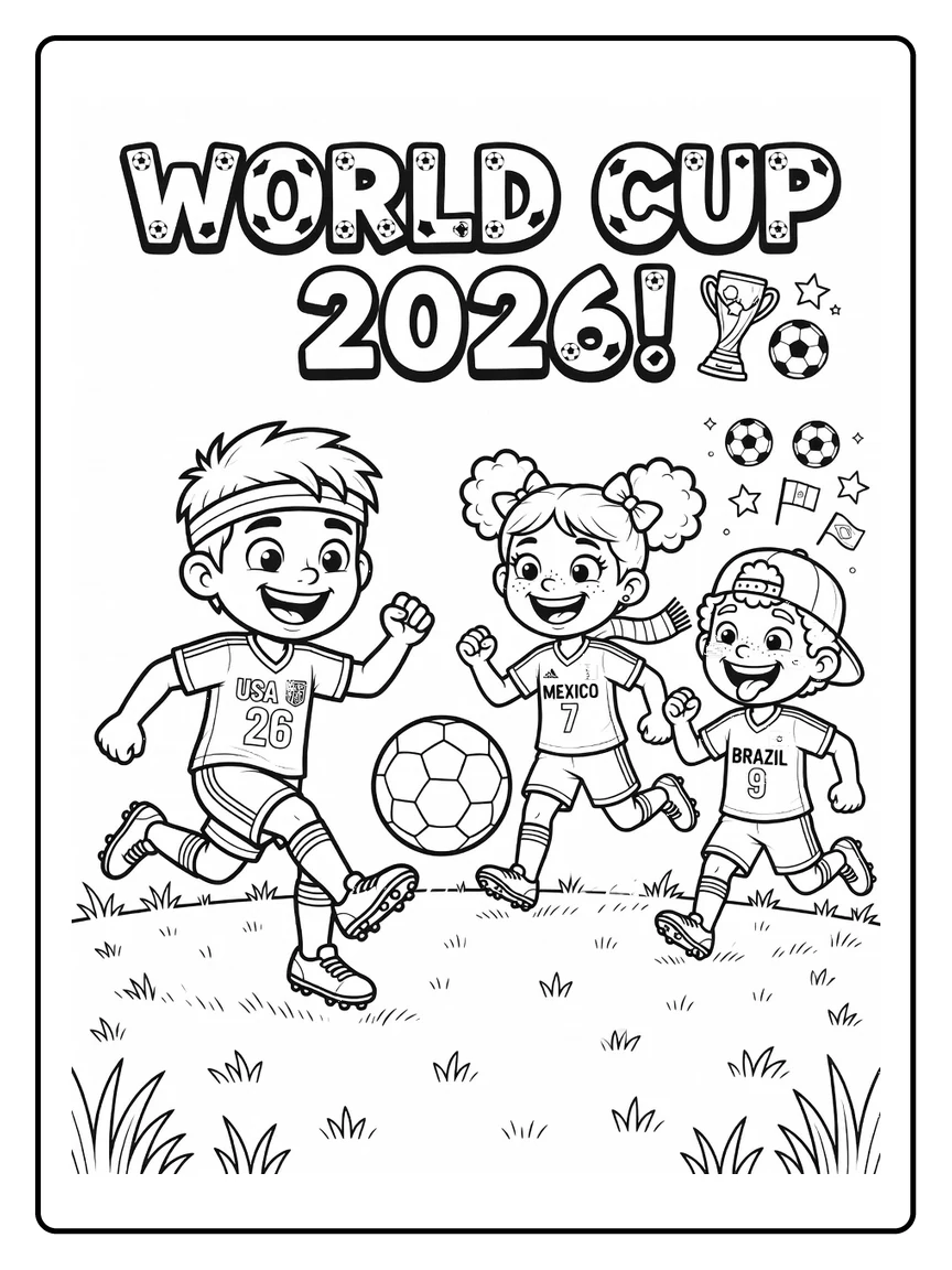 Coloriage Coupe du Monde 2026 (4) Coloriage Coupe du Monde 2026 (4)