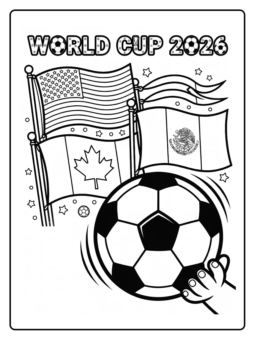 Coloriage Coupe du Monde 2026 (7) Coloriage Coupe du Monde 2026 (7)