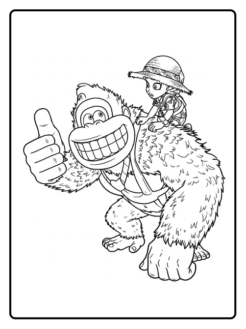 Coloriage Donkey Kong Bananza (2)
