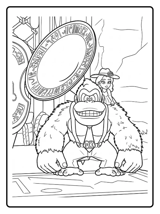 Coloriage Donkey Kong Bananza (3)