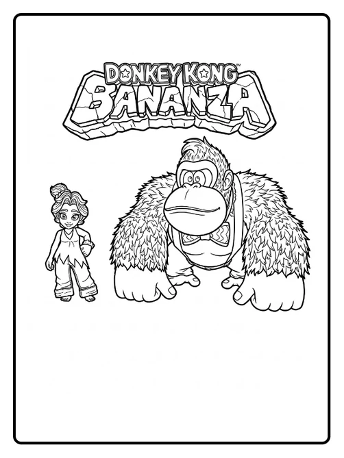 Coloriage Donkey Kong Bananza (7)