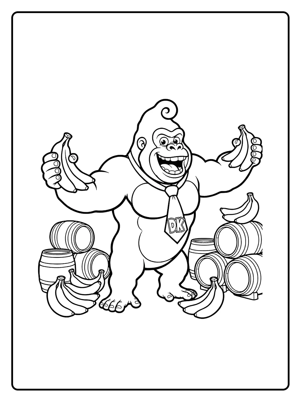 Coloriage Donkey Kong Bananza (9)