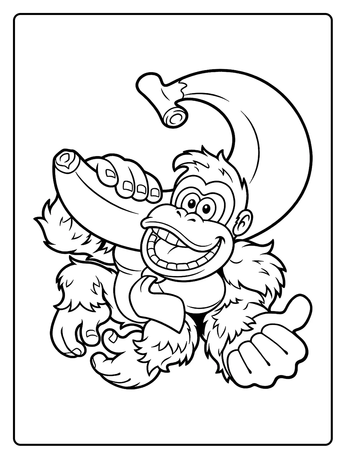 Coloriage Donkey Kong Bananza (10)