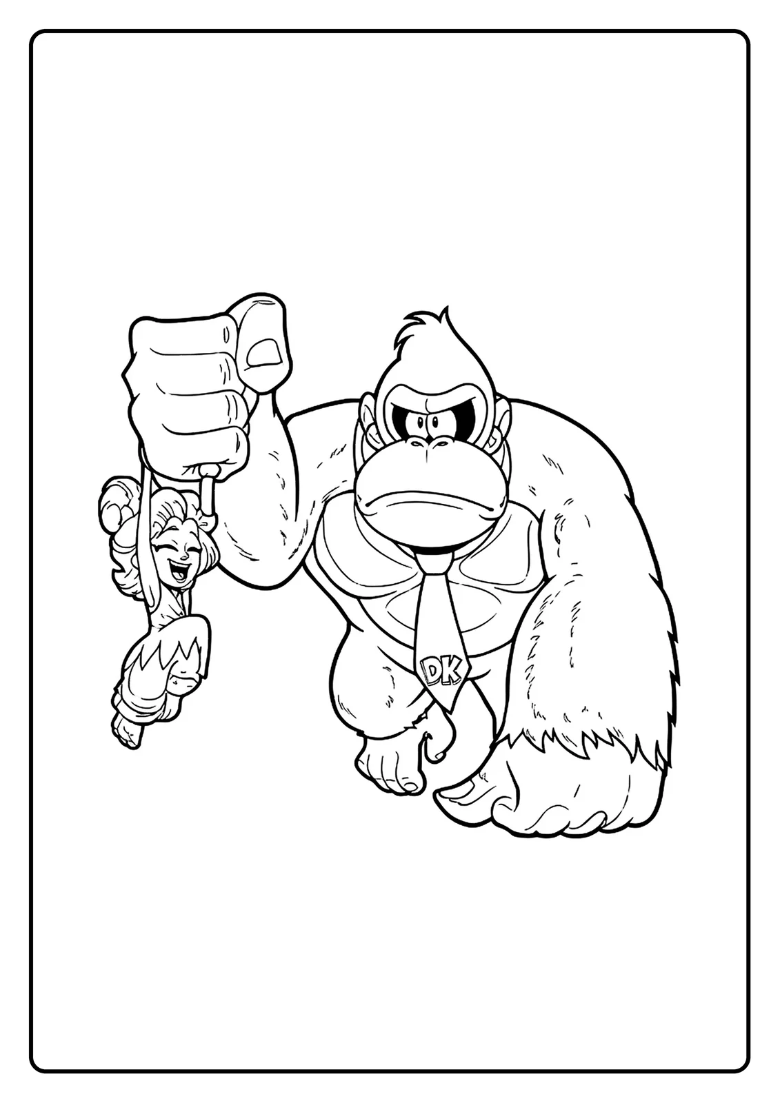 Coloriage Donkey Kong Bananza (12)