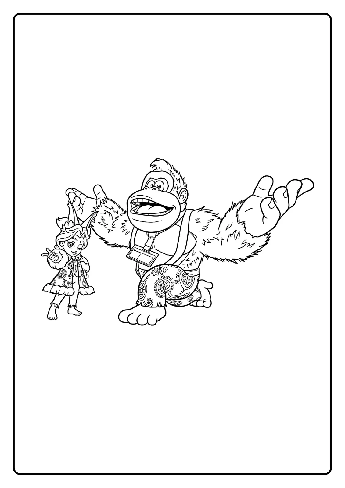 Coloriage Donkey Kong Bananza (14)