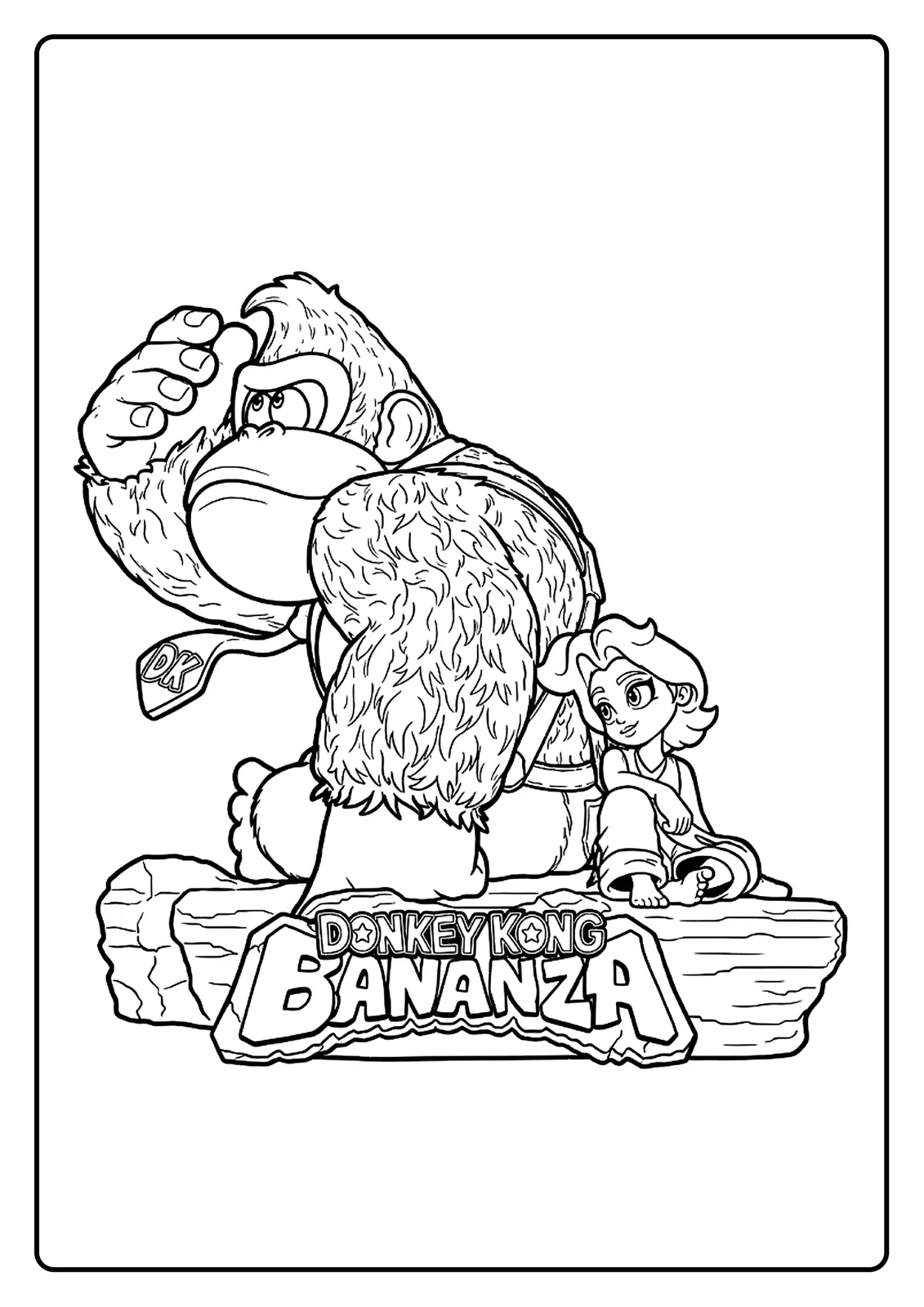Coloriage Donkey Kong Bananza (16)