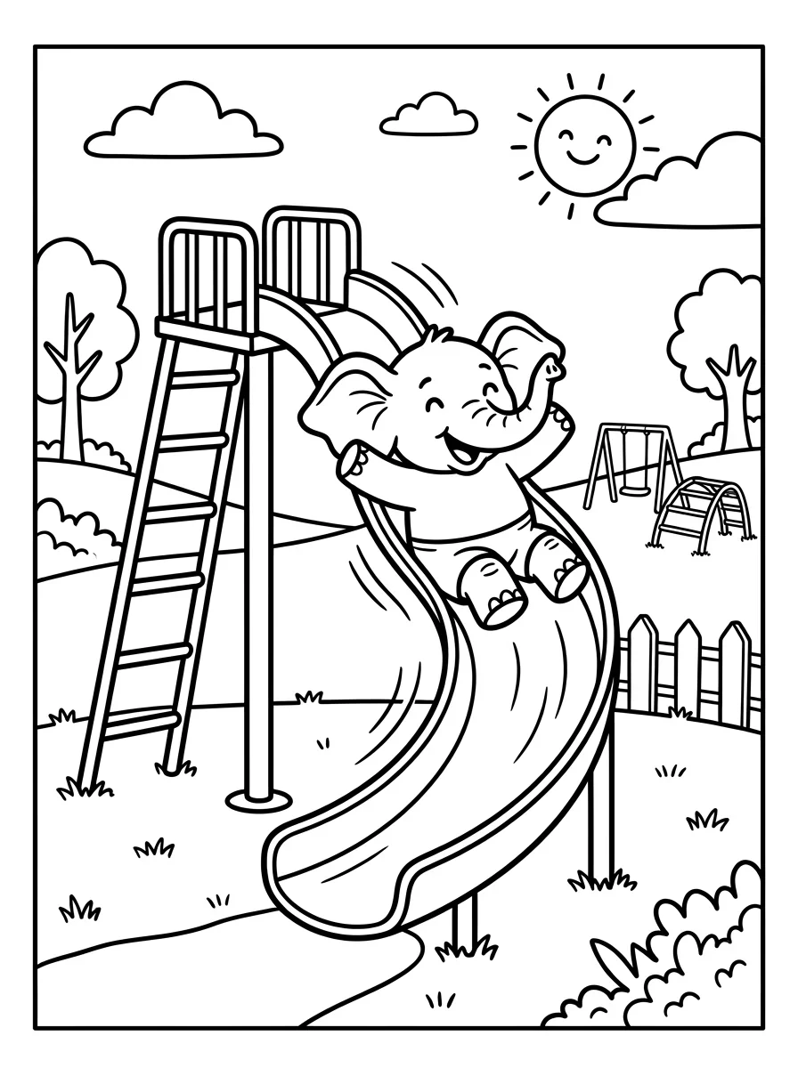 Coloriage Éléphant (2)