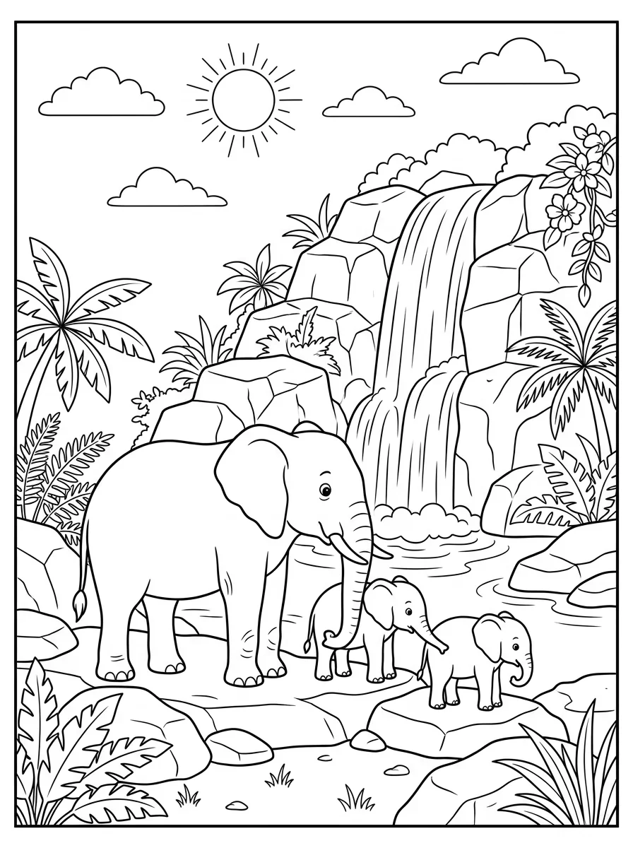 Coloriage Éléphant (7)
