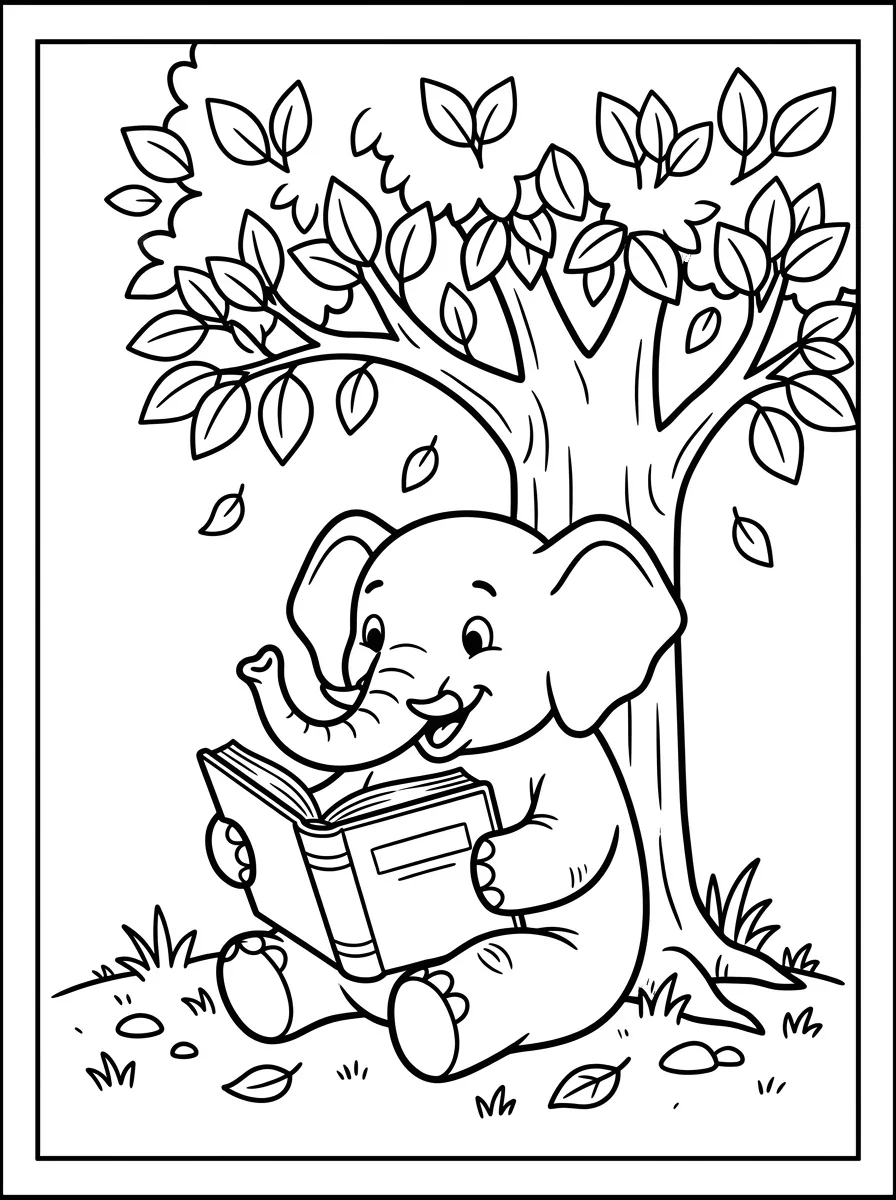 Coloriage Éléphant (11)