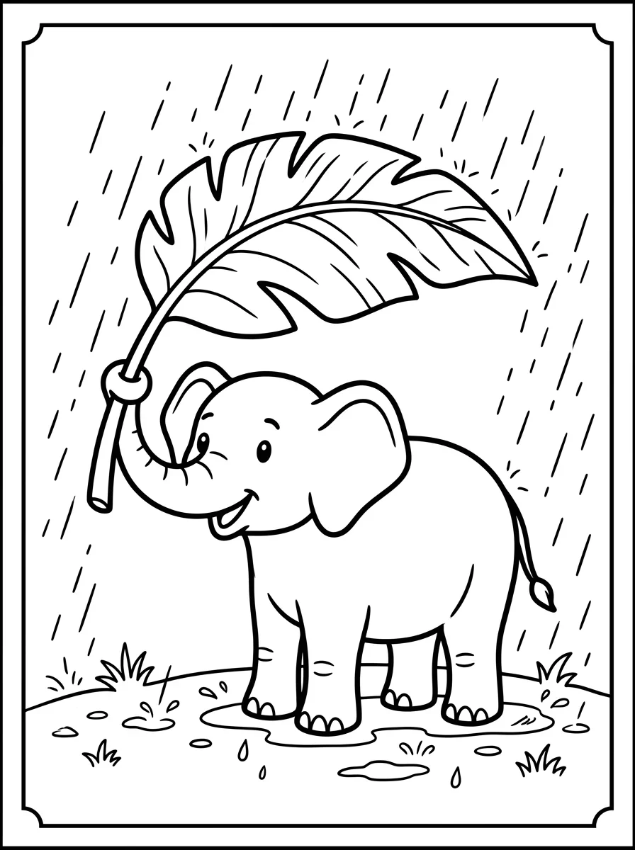 Coloriage Éléphant (12)