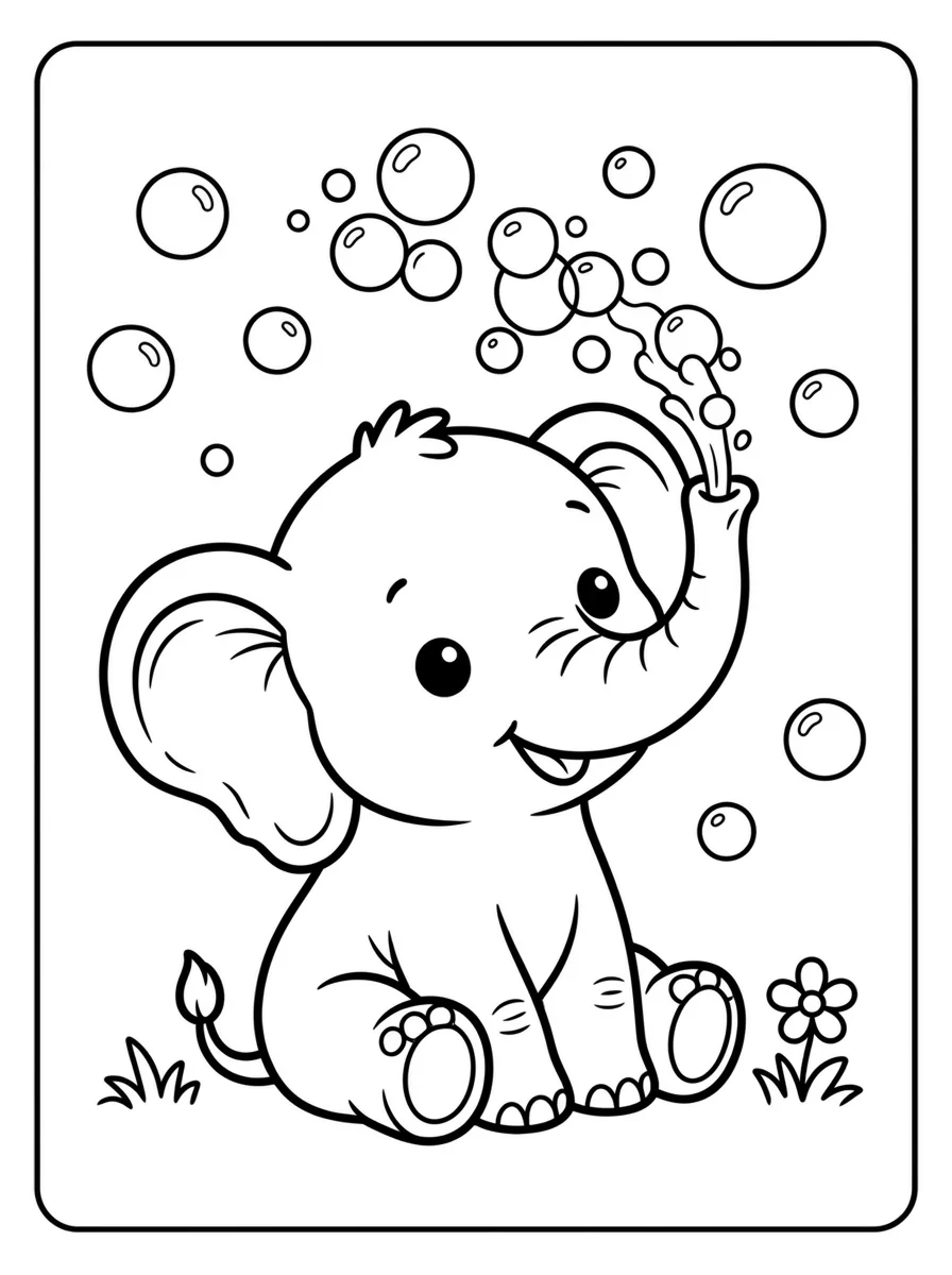 Coloriage Éléphant (15)
